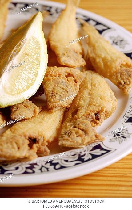 Traditional fried fish 'pescadito frito' from Spain