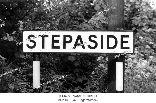 When you are in Pembrokeshire, Wales, there is no need to step aside from the quaintly named village sign of Stepaside!