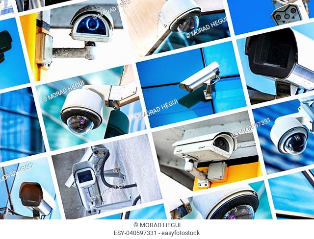 collage of security camera and urban video