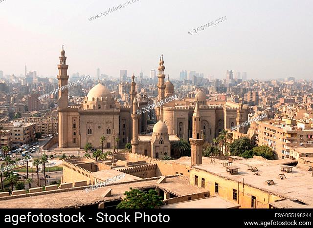 The two mosques Al-Rifa'i and Sultan Hassan in Cairo Egypt