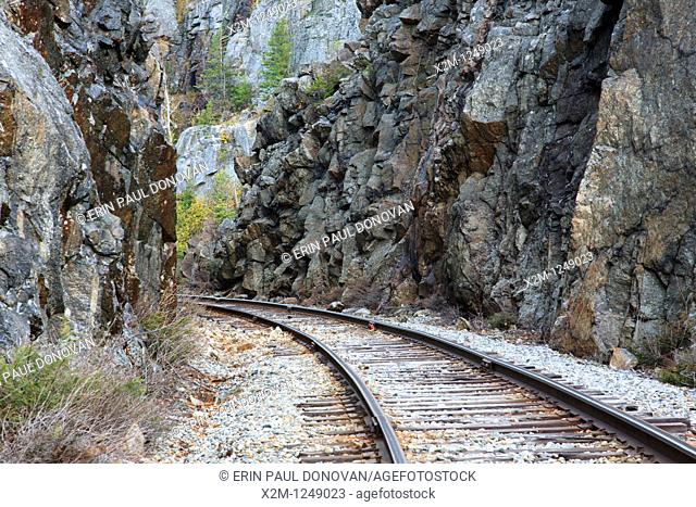 Crawford Notch State Park - Crawford Notch Pass along the Maine Central Railroad in the White Mountains, New Hampshire USA
