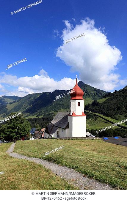 Parish Church of St. Nicholas in Damuels, Bregenz Forest, Bregenzerwald, Vorarlberg, Austria, Europe