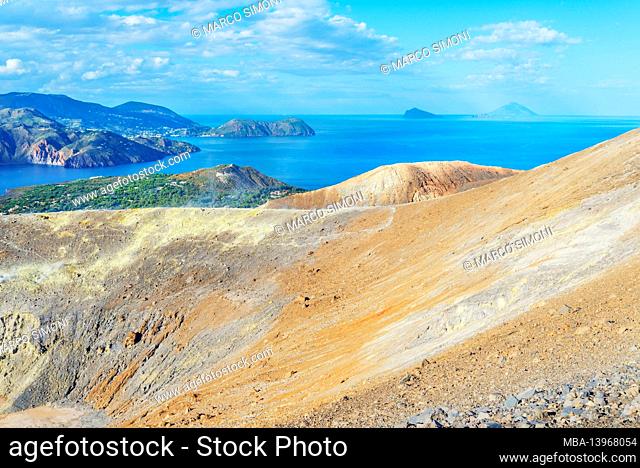 Gran Cratere view, Vulcano Island; Aeolian Islands; Sicily; Italy