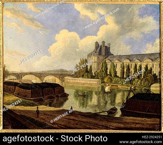 Pont Royal and the Pavillon de Flore, seen from Quai Voltaire, 1831. Creator: Unknown