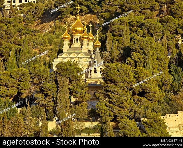 Maria Magdalena church on Mount of Olives in Jerusalem, Israel