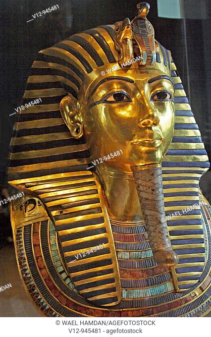 Death mask of Tutankhamun. Egyptian Museum. Cairo. Egypt