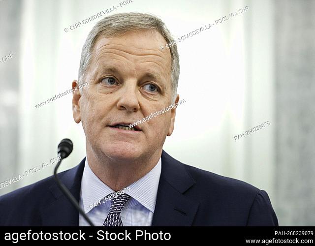 American Airlines CEO Doug Parker testifies before the Senate Commerce, Science, and Transportation Committee in the Russell Senate Office Building on Capitol...
