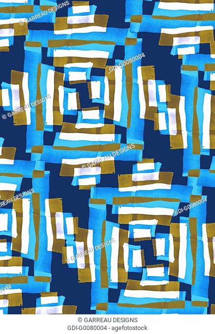 Blue and brown geometric pattern