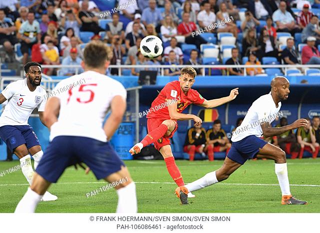 Adnan JANUZAJ (BEL) scores the goal for 0-1, action, goal shot versus Fabian DELPH (ENG). England (ENG) - Belgium (BEL 0-1, preliminary round, Group G, match 45