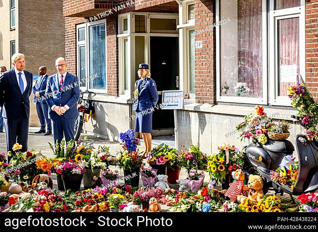ROTTERDAM, NETHERLANDS - OCTOBER 2: King Willem-Alexander of the Netherlands and Mayor of Rotterdam Ahmed Aboutaleb visit the building on Heiman Dullaertplein...