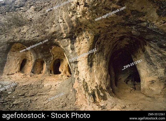 Natural caves produced by water erosion, Ciudad Encantada of Tamajon, province of Guadalajara, Castilla La Mancha
