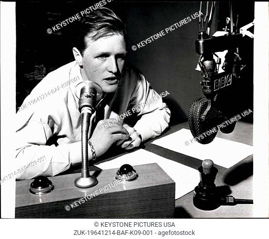 Dec. 14, 1964 - Sir Winston's Grandson - Starts his first Job: Interviewer on B.B.C. Programme.: Mr. Winston Spencer Churchill - grandson of the famous Sir...