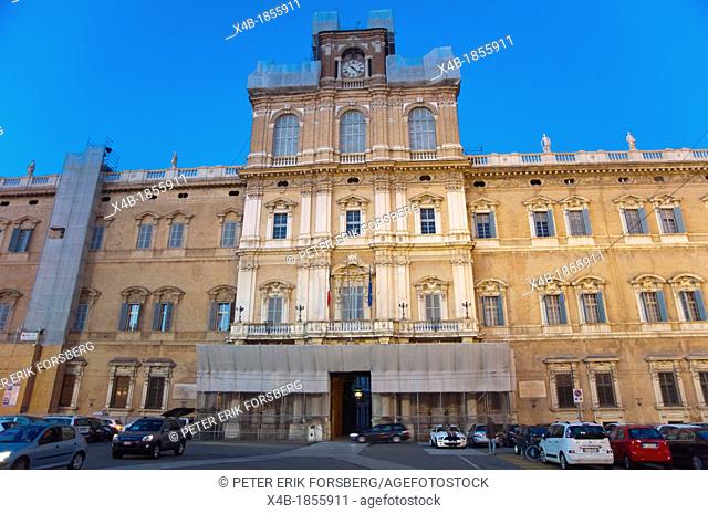 Palazzo Ducale undergoing renovation at Piazza Roma square Modena city Emilia-Romagna region central Italy Europe