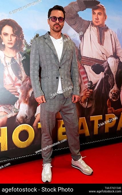 RUSSIA, MOSCOW - MARCH 1, 2023: Actor Pavel Derevyanko attends the premiere of the comedy film Unprincipled in the Countryside (the original title...
