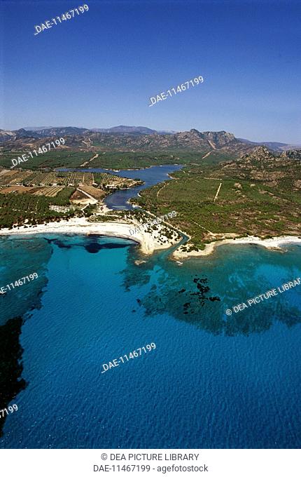 Aerial view of the Gulf of Orosei - Province of Nuoro, Sardinia Region, Italy