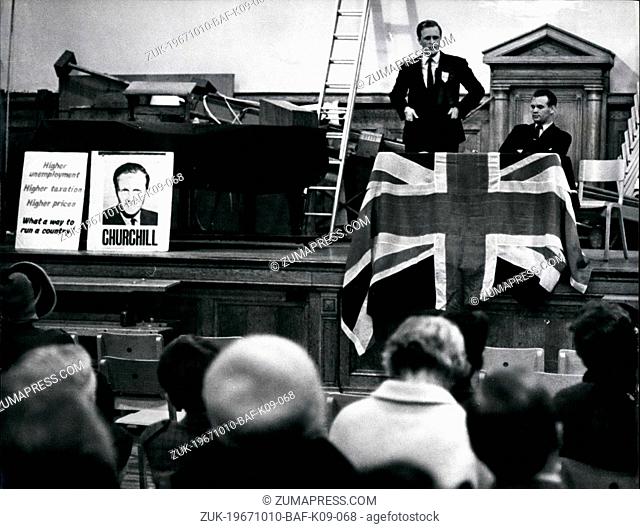Oct. 10, 1967 - Preparing For Thursday's Gorton By-Election: Voting takes place on Thursday in the By-Election at Gorton - a division of Manchester