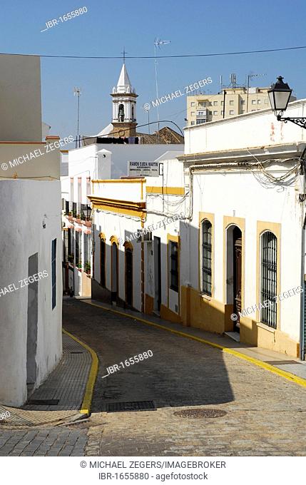 Street in the city centre of Ayamonte, Costa de la Luz, Huelva region, Andalusia, Spain, Europe