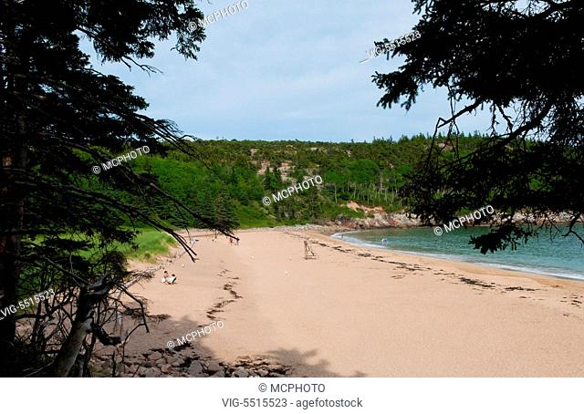 Acadia National Park near Bar Harbor Maine Sandy Beach area with sand - 19/06/2015