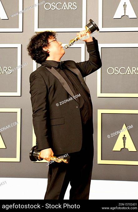 Bong Joon-ho at the 92nd Academy Awards - Press Room held at the Dolby Theatre in Hollywood, USA on February 9, 2020