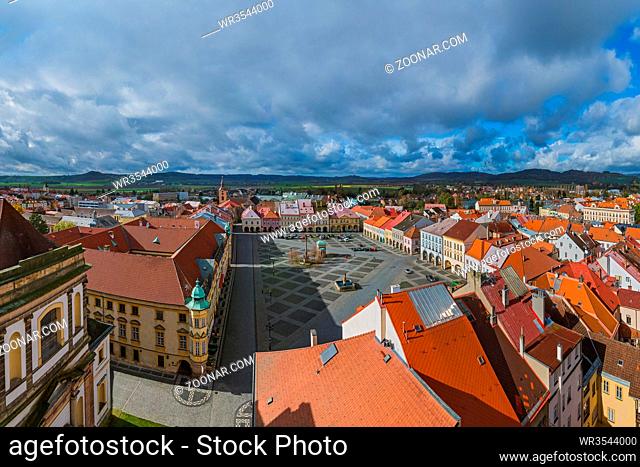 Old center in town Jicin - Czech Republic - travel and architecture background