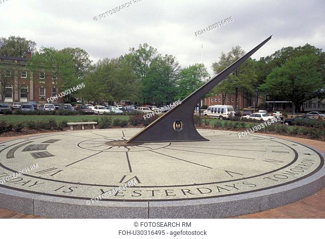 sundial, Chapel Hill, NC, UNC, North Carolina, Sundial at Morehead Planetarium on the campus of the University of North Carolina in Chapel Hill