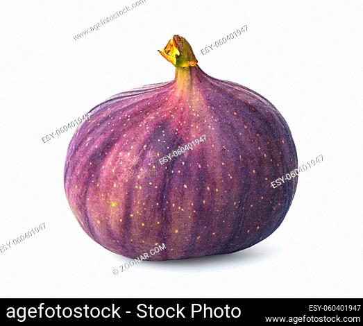 Ripe purple figs isolated on a white background