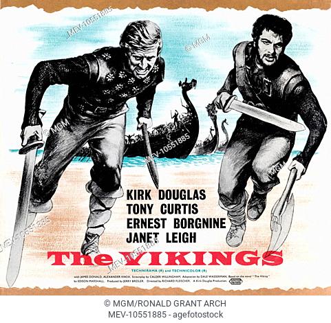 Ernest Borgnin Wall Print POSTER Plakat 66257 The Vikings Kirk Douglas