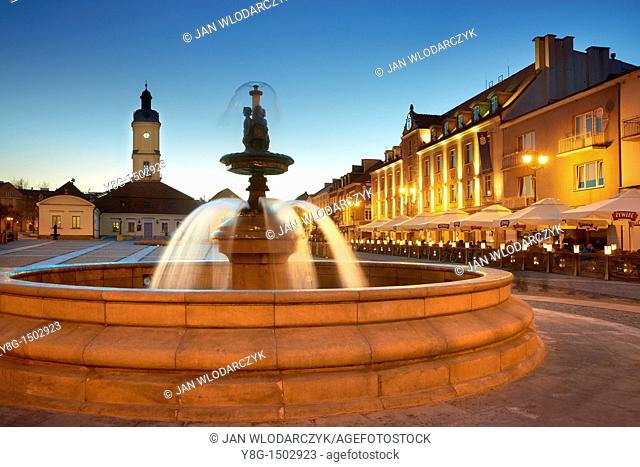 Fountain at the Kosciuszko Square, Bialystok, Poland, Europe