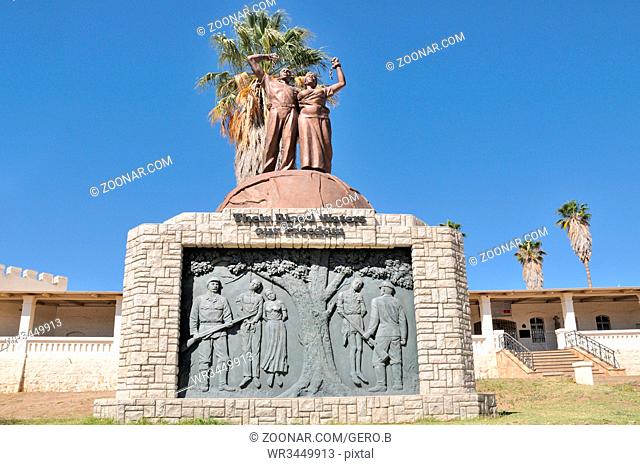Genozid-Denkmal vor der Alten Feste in Windhoek Namibia, Genocide Memorial in front of the Old fortress in Windhoek Namibia