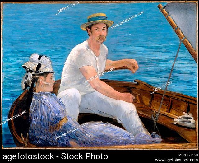 Boating. Artist: Édouard Manet (French, Paris 1832-1883 Paris); Date: 1874; Medium: Oil on canvas; Dimensions: 38 1/4 x 51 1/4 in. (97.2 x 130