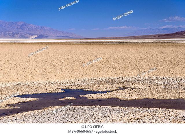 The USA, California, Death Valley National Park, Badwater Basin, Badwater