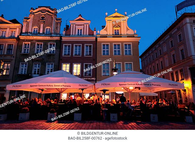The Stary Rynek place in the starlings Miasto or Old Town in centre of Poznan or poses in great Pole in Poland