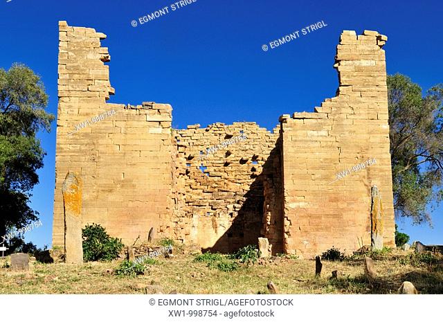 ancient, preaxumite temple ruin of Yeha, oldest building in Ethiopia, Tigray, Ethiopia, Africa