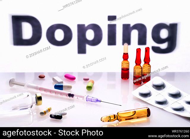 Verschiedene Medikamente, die zum verbotenen Doping verwendet werden
