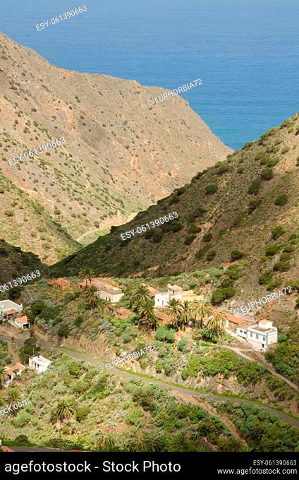 Houses in the municipality of Agulo. La Gomera. Canary Islands. Spain