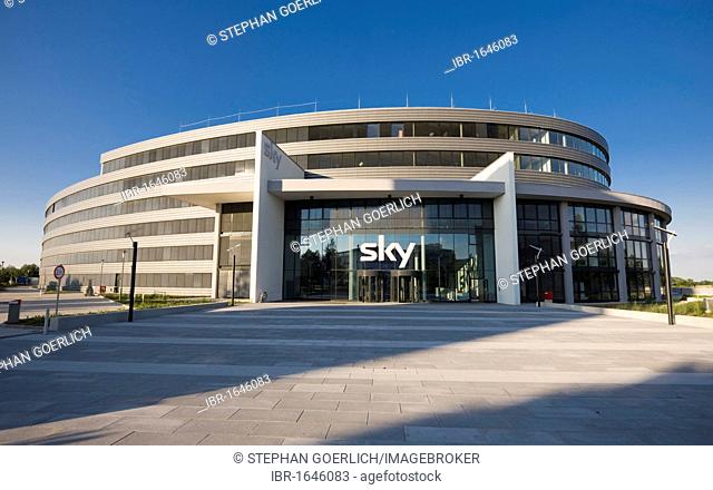 New headquarters of the Sky Deutschland AG, Medienallee 26, Unterfoehring, Bavaria, Germany, Europe