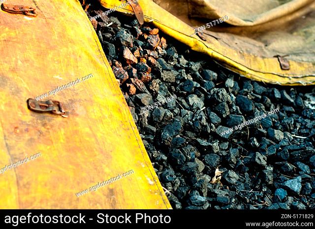 Coal in yellow sack