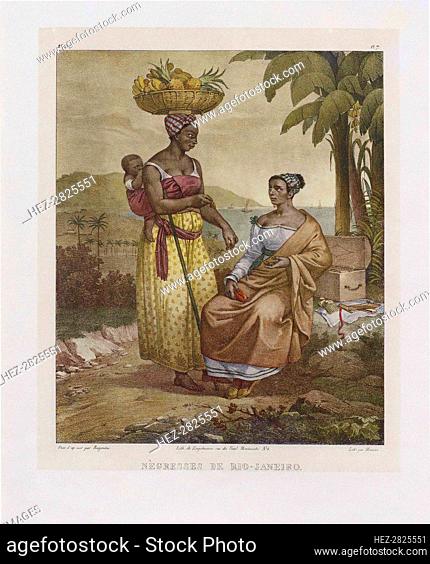Black women from Rio de Janeiro. From Malerische Reise in Brasilien, 1835. Creator: Rugendas, Johann Moritz (1802-1858)