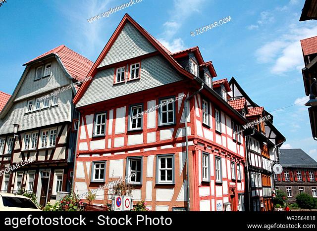 Fachwerkidylle in der historischen Altstadt, Hessen, Deutschland, Alsfeld