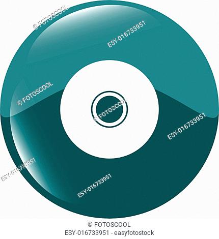 CD or DVD sign icon. Compact disc symbol. Modern UI website button