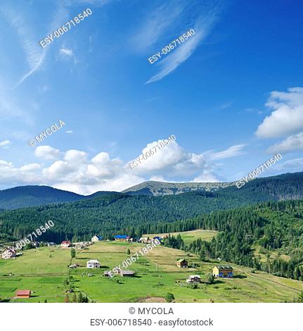 Carpathian mountains in summer, Bukovel region, Ukraine
