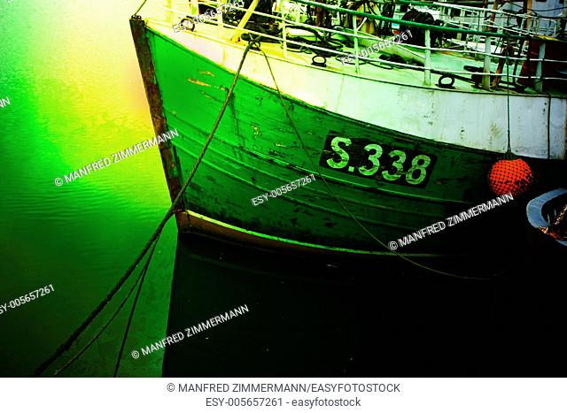 Ireland series in detail. Fishing boat in the harbor