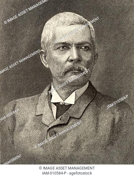 Henry Morton Stanley 1840-1904 born John Rowlands at Denbigh, Wales, Welsh-born American journalist and explorer  Engraving after a photograph taken at Cairo in...