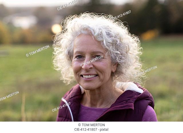 Portrait smiling, confident senior woman