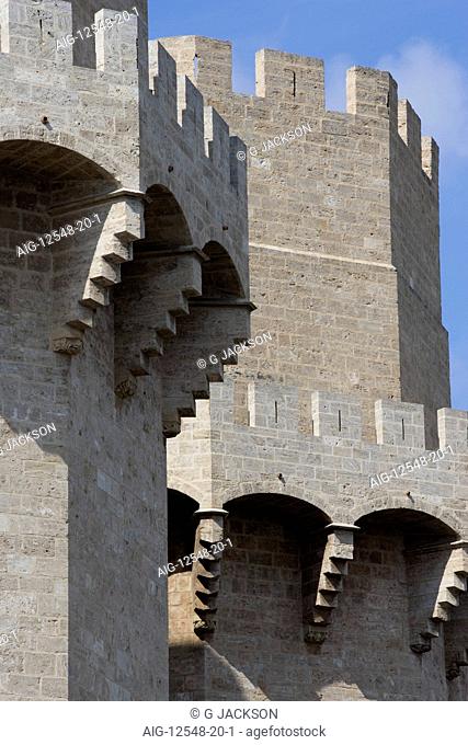 The 14th Century Town Gate, Serranos Towers, Valencia