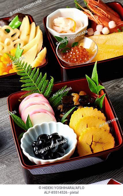 Japanese New Year traditional Osechi dishes