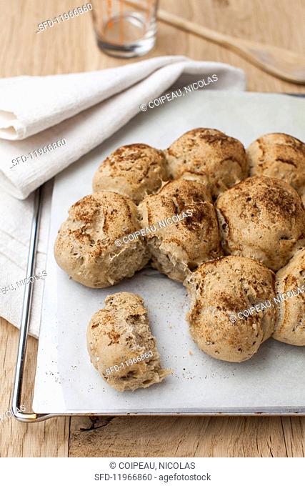 Spiced bread rolls with caraway, cumin and paprika