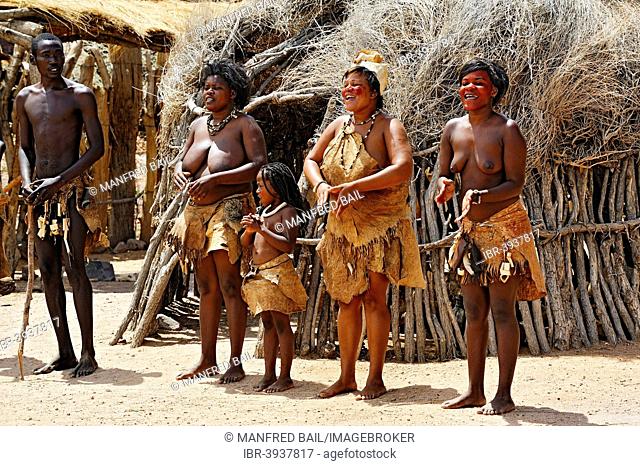 Dance of the native people, Damara Living Museum, near Twyfelfontein, Namibia