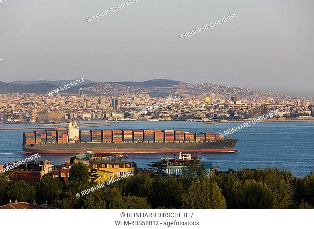 Container Ship on Sea of Marmara, Istanbul, Turkey