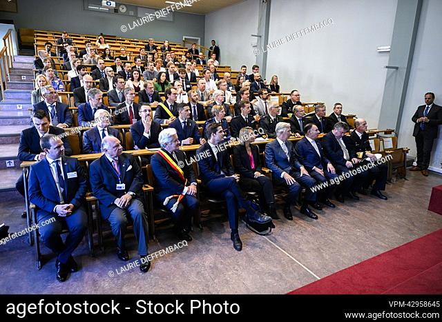 King Philippe - Filip of Belgium pictured during a royal visit to the von Karman Institute for Fluid Dynamics (VKI) in Sint-Genesius-Rode on Tuesday 06...
